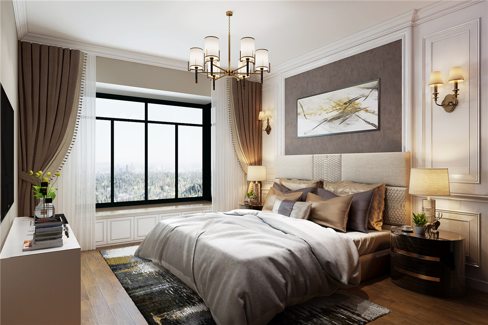 龍湖九里晴川-現(xiàn)代簡約-臥室設(shè)計效果圖